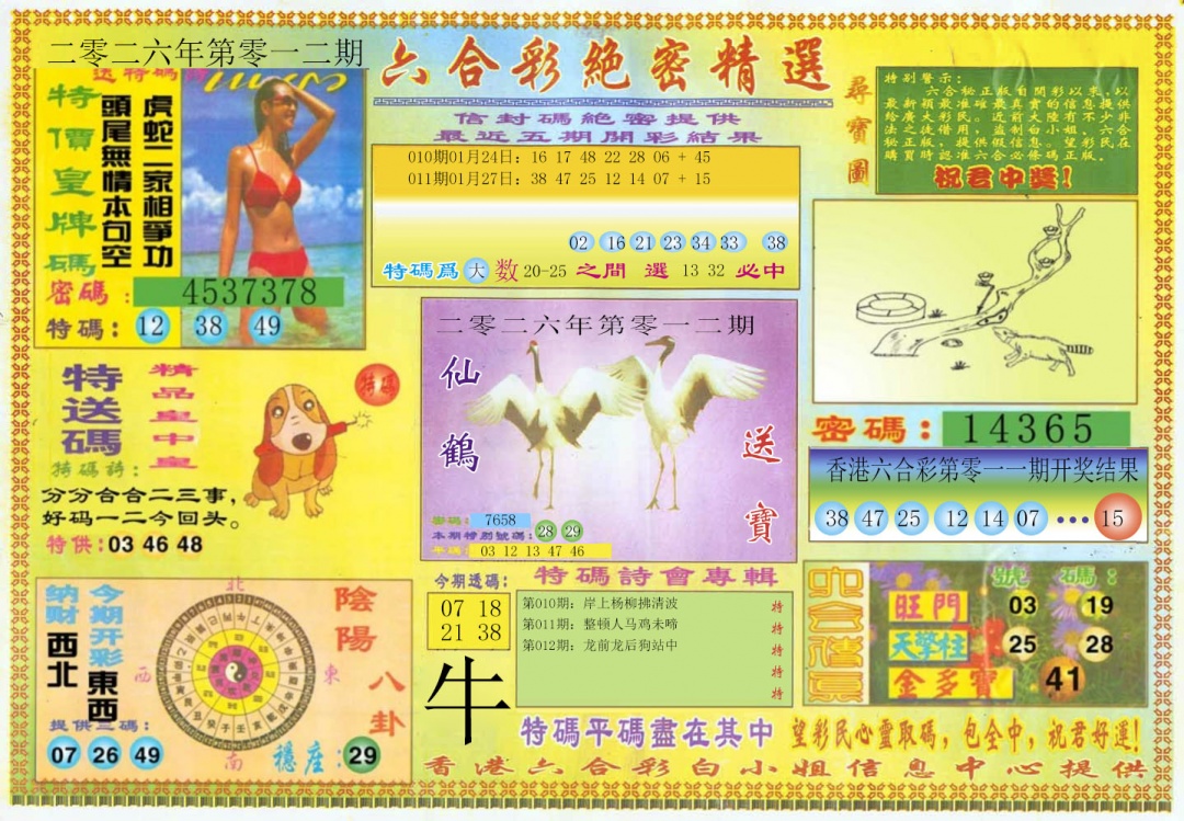 012期绝密精选A[图]